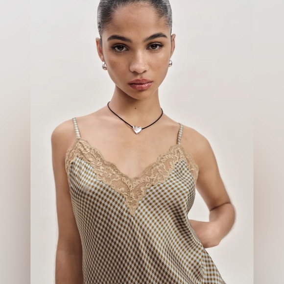 Reformation Marina Silk Dress Brown - Size S - Picture 2 of 3